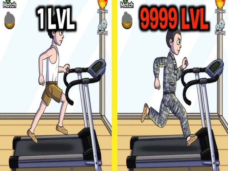 Cố gắng luyện tập chăm chỉ trong Hack Tap Tap Run