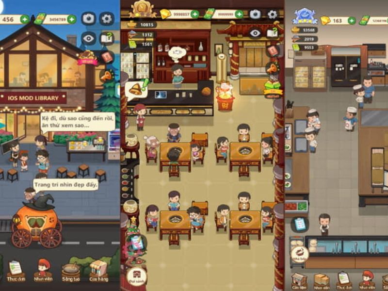 Tải Tiệm Lẩu Đường Hạnh Phúc MOD APK (Vô Hạn Tiền, Kim Cương) v5.4.0 3 Đồ họa đậm chất Trung Hoa trong Tiệm Lẩu Đường Hạnh Phúc