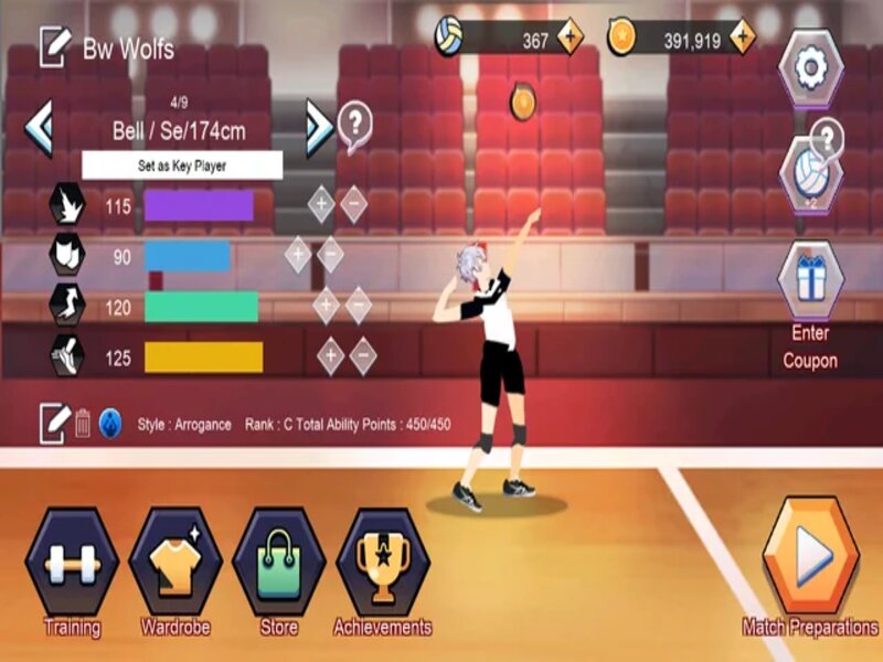 Tải Hack The Spike MOD APK (Vô Hạn Tiền, Full Cầu Thủ) v6.3.309 2 Gameplay của The Spike Hack