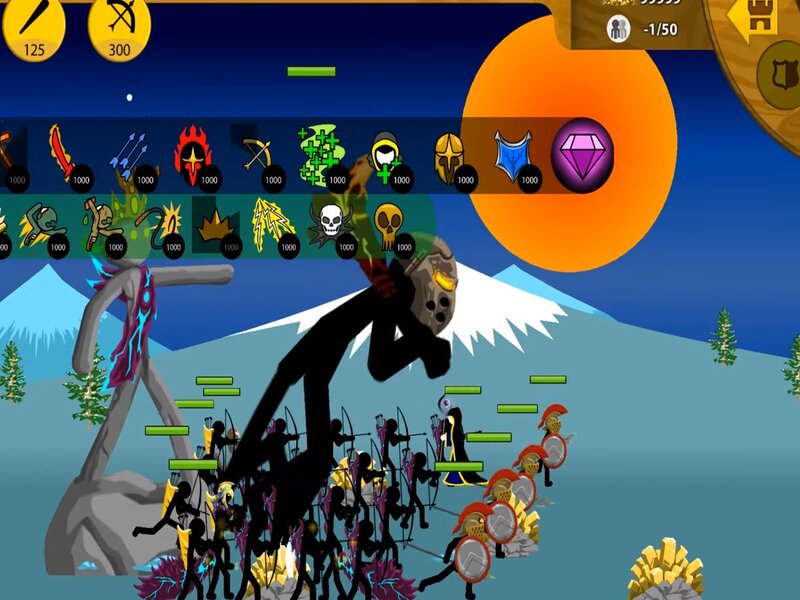 Tải Hack Anger Of Stick 5 MOD APK (Vàng, Kim Cương) v1.1.89 3 Hack Anger Stick 5 có vũ khí và trang bị phong phú