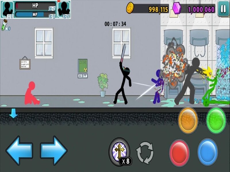 Tải Hack Anger Of Stick 5 MOD APK (Vàng, Kim Cương) v1.1.89 2 Nhập vai chiến đấu gay cấn trong Hack Anger Stick 5