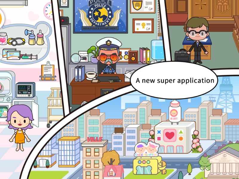Tải Miga World Mod APK (Mở Khóa tất Cả) v1.95 Miễn Phí 2 Khám phá các địa điểm thú vị trong Miga Town