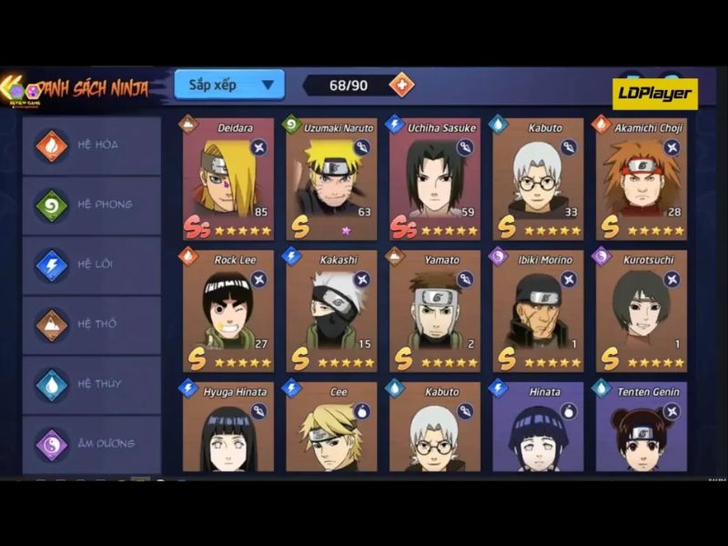 Tải Hack Huyền Thoại Nhẫn Giả Apk (Mod Full Nhân Vật, Kim Cương) v1.0.2 2 Hệ thống nhân vật phong phú trong Huyền Thoại Nhẫn Giả