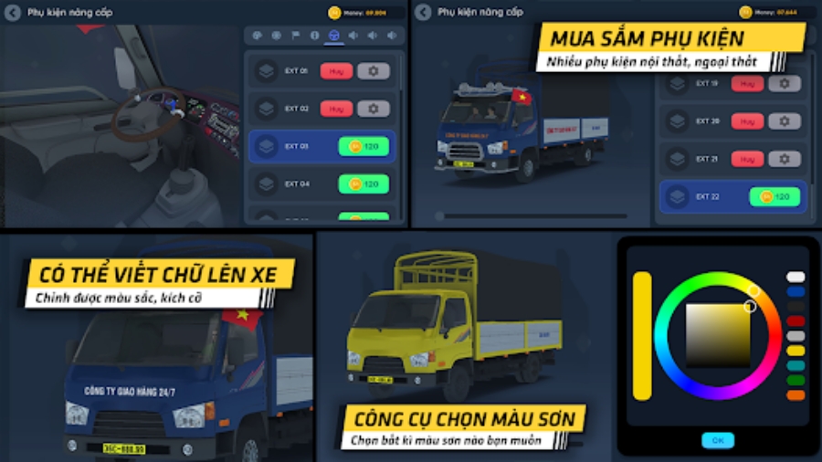 Nâng Cấp Và Cá Nhân Hóa Dàn Siêu Xe Tải Trong Minitruck Simulator Vietnam