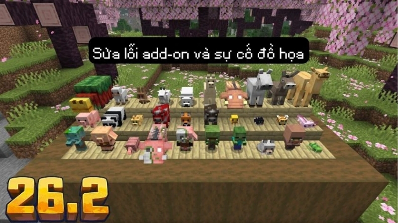 Tải Minecraft 26.2 (1.26.2) cho Android/IOS Mới Nhất 2026 1 Chi tiết Changelog Minecraft Bedrock 26.2: Có gì mới?