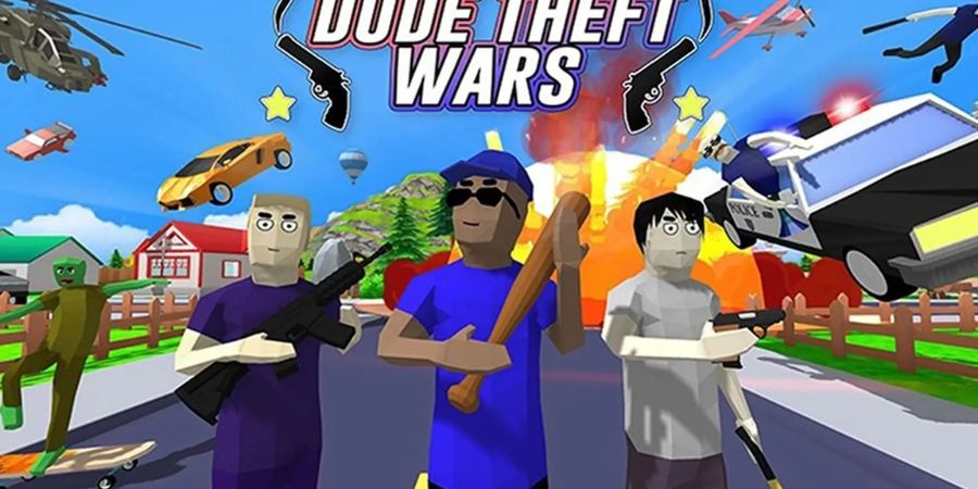 Hack Dude Theft Wars Modlmh.Com Thế Giới Sandbox Đầy Điên Rồ Và Hài Hước