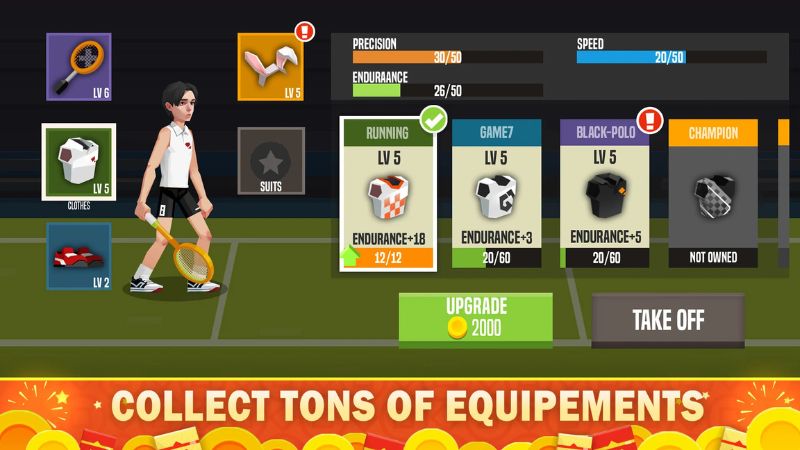 Badminton League MOD APK với cú đập cầu trên không.